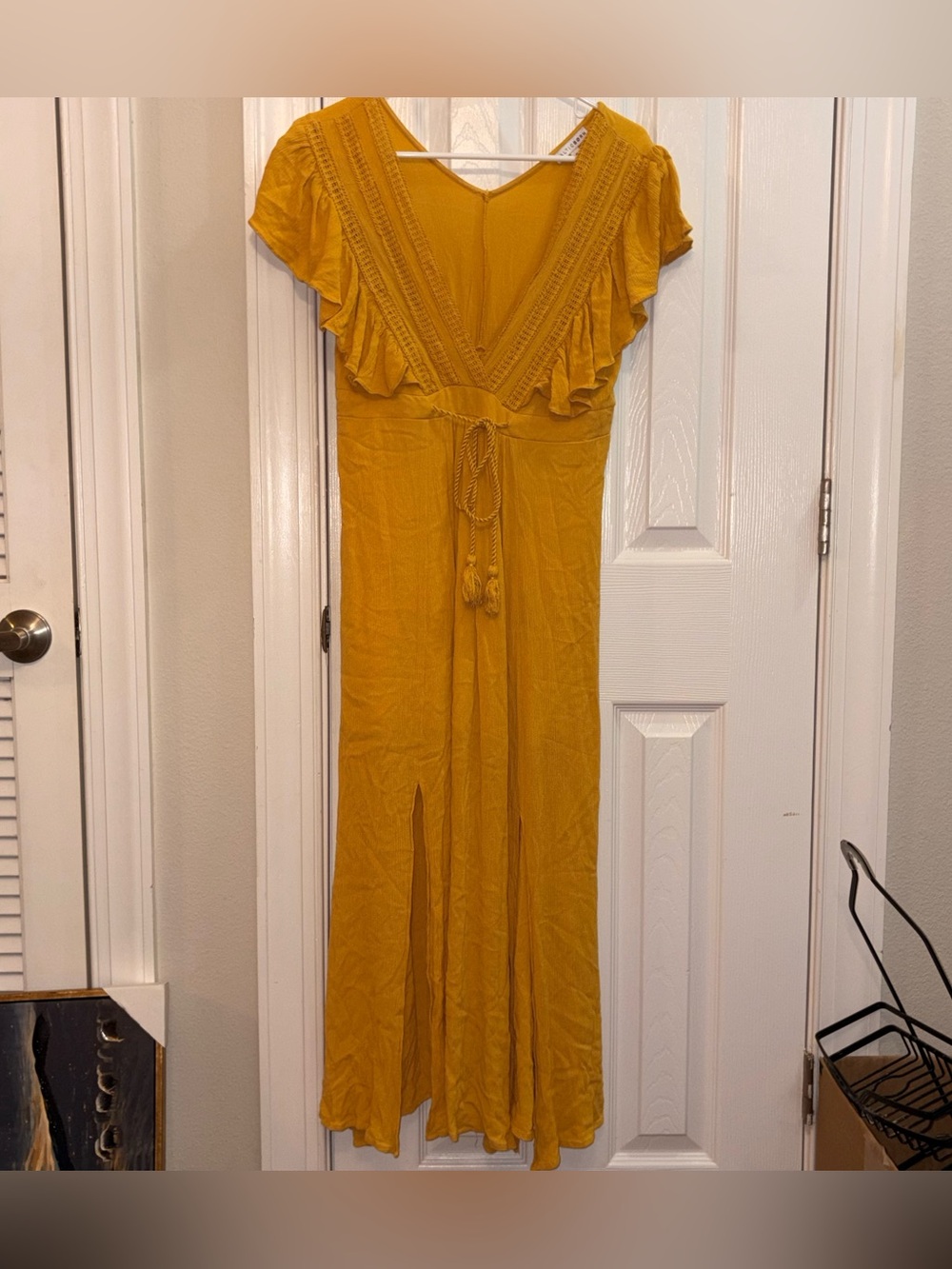 Baltic Born Jennifer Gauze Maxi Dress Mustard Yellow